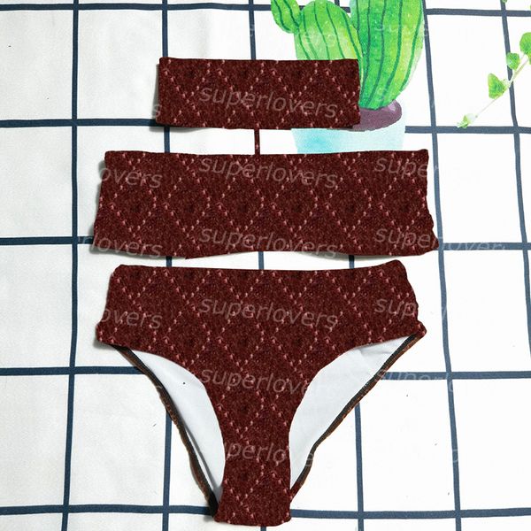 

letter jacquard velour bikini set charming split swimwear for women ladies diving surfing padded swimsuit, White;black