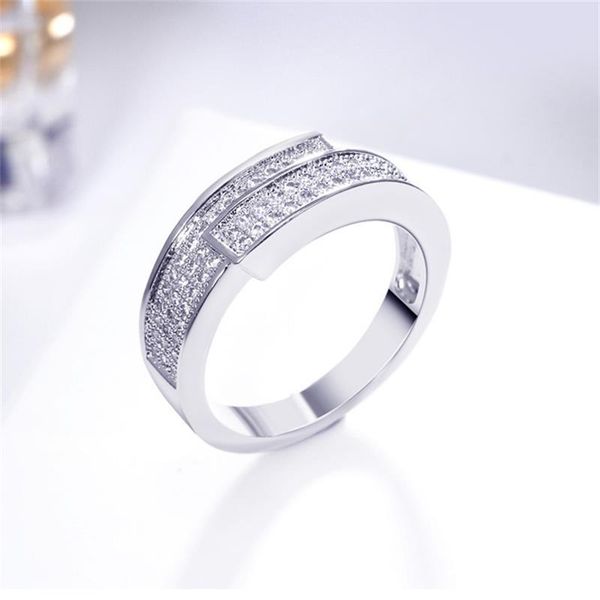 

wedding rings white engagement ring for women setting with cubic zirconia stone lead fashion jewelry drop, Slivery;golden
