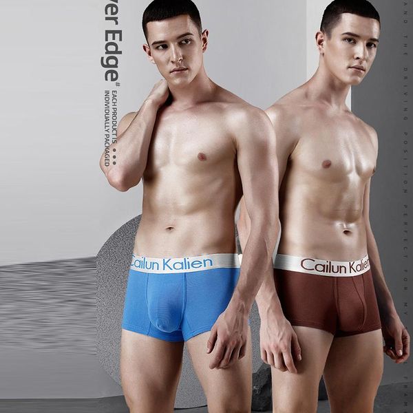 

underpants men's panties cotton letter shorts boxers breathable soft underwear fashion comfortable brand men boxer homme, Black;white