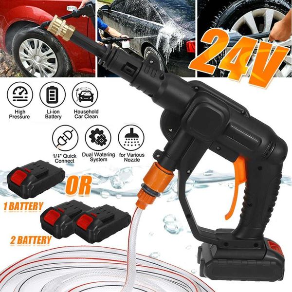 

car washer 520w 24v cordless high pressure portable washing machine water gun foam lance with rechargeable battery