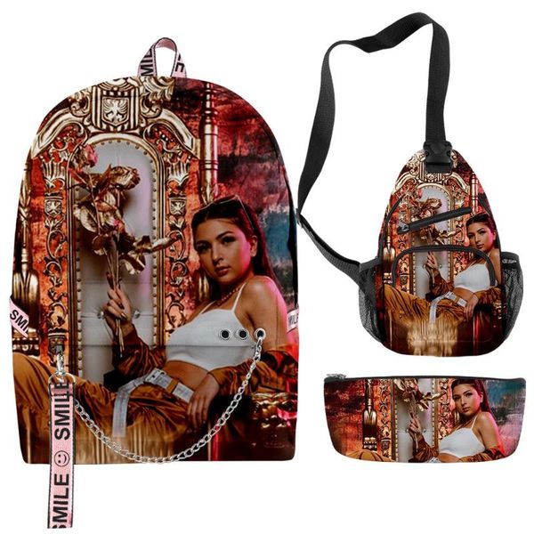 

backpack eva queen 3d printing school set 3 pieces boys girls fashion backpacks travel crossbody bag pencil case kids