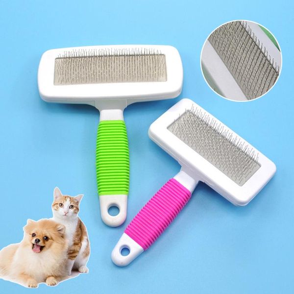 

pet dog hair removal needle combs fur cleaning brush grooming large size tool candy color non-slip pets supplier original