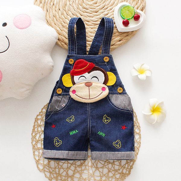 

Summer Thin Cartoons Shorts Baby Toddler Boy Jeans Overalls Dungarees Child Kids Boys Denim Trousers Infant Short Pants, Style 1-blue