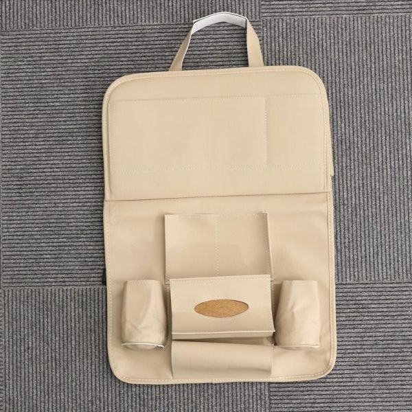 

car organizer back seat multipurpose bottles storage foldable dining table (beige)