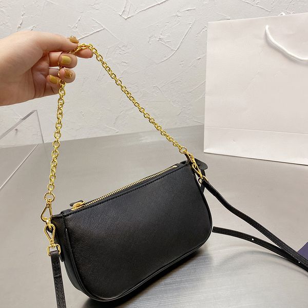 

black genuine leather mini shoulder armpit chains bags for young women luxury fashion ladies handbags lady brand white one side hand bag lux