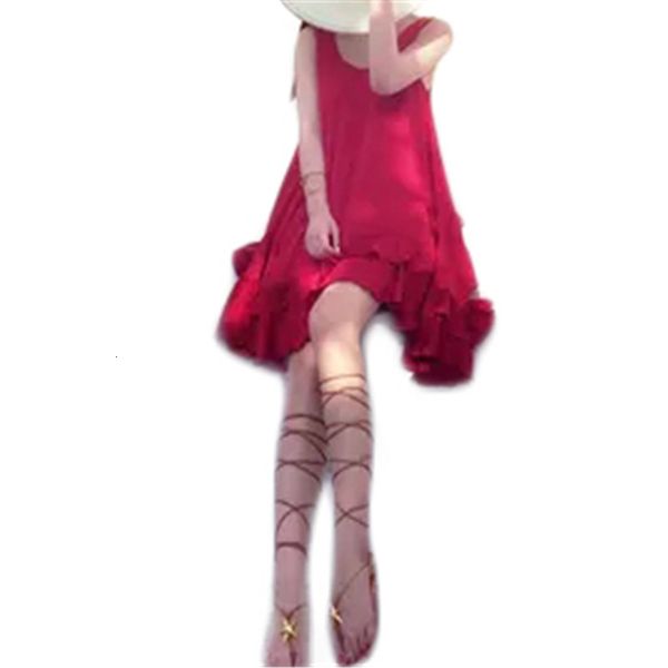 

dress summer mode occasional cotton of chiffon women flouncing dressed red the loose pullovers weight size female great j56 9iwk, Black;gray
