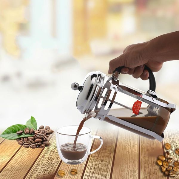 

coffee pots barista tools portable maker cafe home glass french press filter kettle make tea cold brew cafetera expresso milk jug