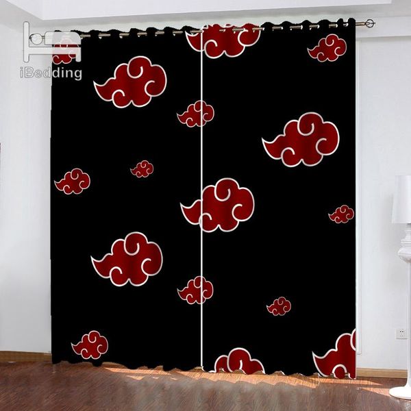

curtain & drapes ibedding narutos red clouds living room waterproof cartoon pod polyester decor gift for child