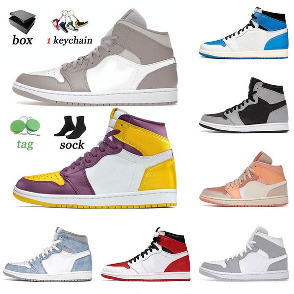 

womens mens sneakers 1 1s basketball shoes bred patent brotherhood university blue mid se electro orange seafoam sports sneakers trainers ru