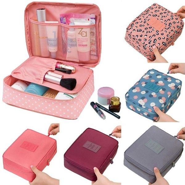 

portable cosmetics pouches women oxford makeup bags organizer f/ travel wash storage high capacity multi-function cosmetic & cases