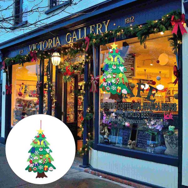 

christmas decorations 1 set felt tree diy kid (assorted color)