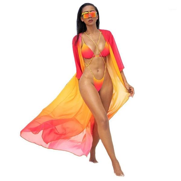 

bikini set and beach cover up swimwear women bandage swimsuit female brazilian bathing suit summer wear swimming women's, White;black