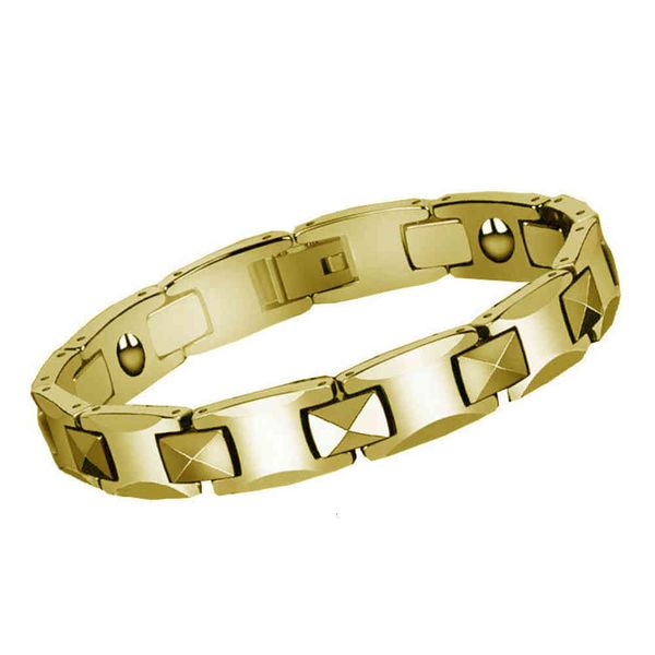 

bracelet and south tungsten steel bracelet knife heavy electroplated golden gallstone couple, Golden;silver