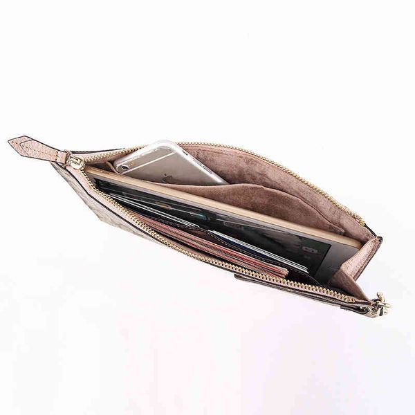 

new handbag wallet women's zipper envelope mobile phone grab purse, Red;black