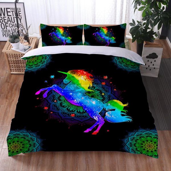 

bedding sets bohemia fantasy animal 3d print comforter set duvet cover pillowcase twin full  king size home textile