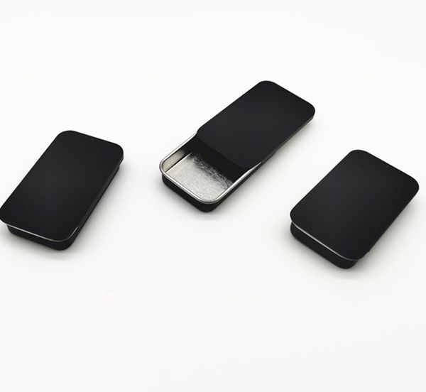 2021 Plain Silver Color Slide Top Caixa de lata, retângulo Candy Caixa de Caixa de USB Caixa Atacado