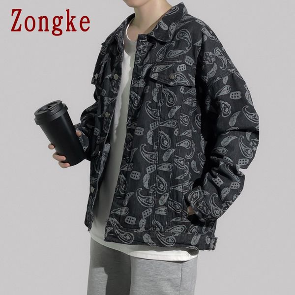 

black coat men jacket denim clothing korean style bomber jackets for men fashion clothes 2xl 2021 kg-269, Black;brown