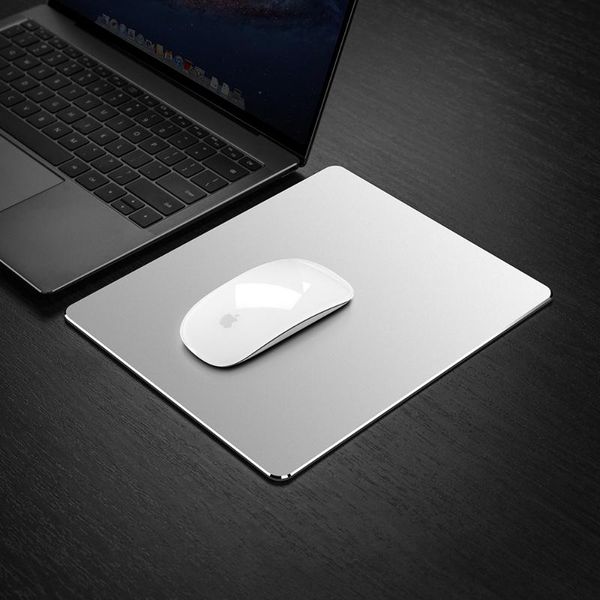 

mouse pads & wrist rests metal aluminum pad mat hard smooth magic thin mousead double side waterproof fast and accurate control for office h