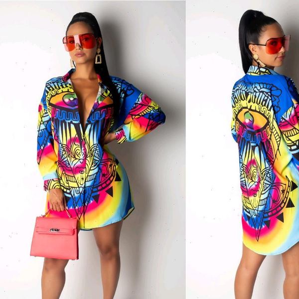 

clothes long sleeve turn down womens shirt collar print casual loose and blouse dj1847, White