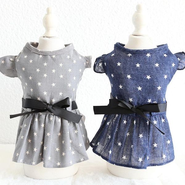 

dog apparel cute pentagram summer small vest shirt clothes for chihuahua princess party dress cat pet tutu skirt