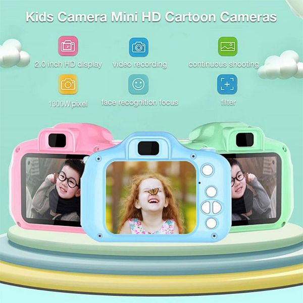 

mini digital camera kids toys cartoon 2 inch hd screen cameras video recorder camcorder children's birthday christmas gifts