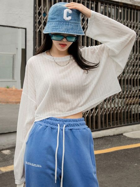 

dazy drop shoulder crop oversized j0ij#, White
