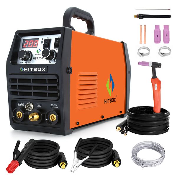 

hitbox tig welder wse digital control stainless steel iron series 220v 200a efficient inverter mma stick vrd welding machine hbt2000 tig200a