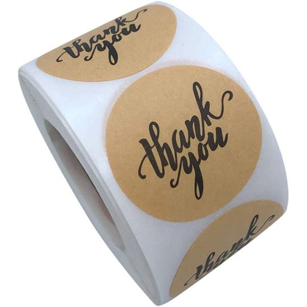 

thank you label sticker roll, suitable for christmas, weddings, gifts, bridal showers, parties and small businesses