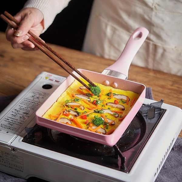 

pans 15*18cm japanese style frying pan tamagoyaki non-stick maifan stone pot square