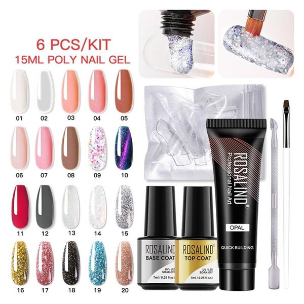 

builder uv gel quick building nail tips finger extension brush base coat transparent false nails manicure decoration tool art kits