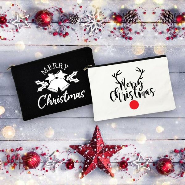 

storage bags marry christmas printing cosmetic women's year gifts outdoor multifunction travel toiletries makeup zipper bag