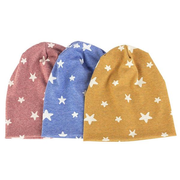 

beanie/skull caps geebro 2021 fashion star pattern cotton hip hop beanies hats winter autumn ladies loose soft elastic casual skull ski hat, Blue;gray