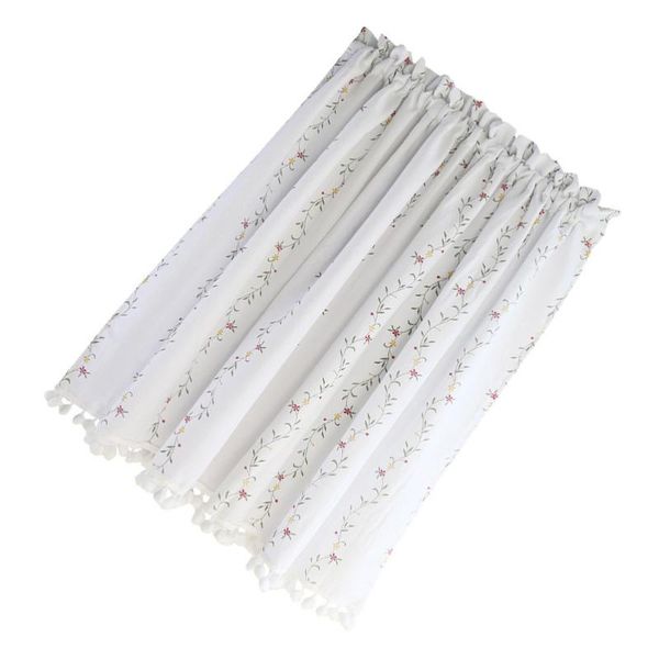 

curtain & drapes 1pc delicate floral half window short practical blackout
