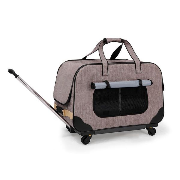 

pet trolley folding four-wheeled dog box cat suitcase bag breathable closed lever panoramic skylight super car seat covers