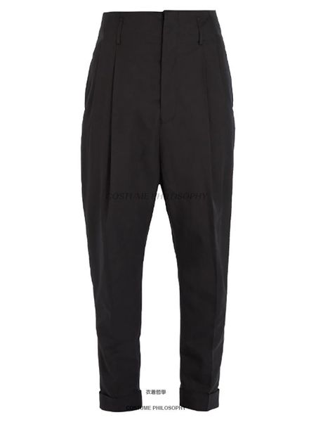 

homemade 2021 men's casual trousers with waist trim. s-6xl pants, Black