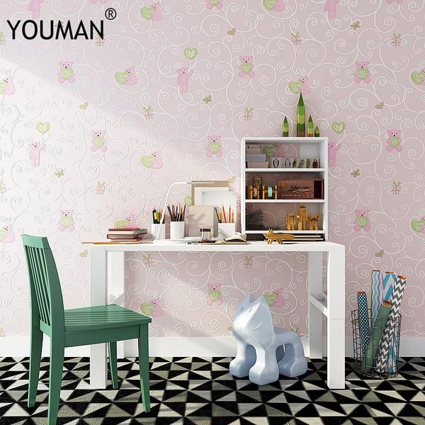 

wallpapers youman modern 3d embossed wallpaper rolls for children bedroom living room wall kids baby non woven decorative