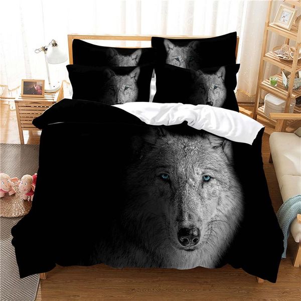 

bedding sets snow wolf set duvet cover 3d digital printing bed linen  size fashion design