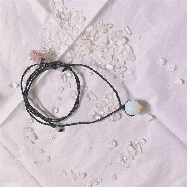 

pendant necklaces opal necklace clavicle chain small fresh fashion, Silver