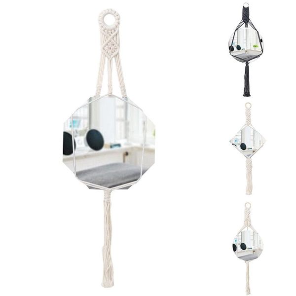 

tapestries macrame woven wall hanging mirror bohemia tapestry for home decor