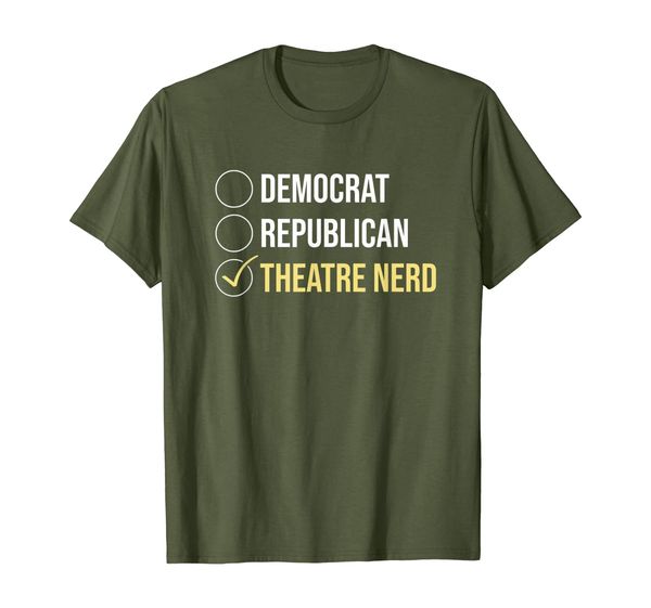 

democrat republican theatre nerd theatre t-shirt, White;black