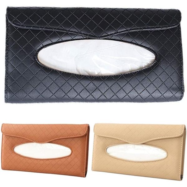 

car organizer towel holder sun visor paper napkin pu back seat tissue box