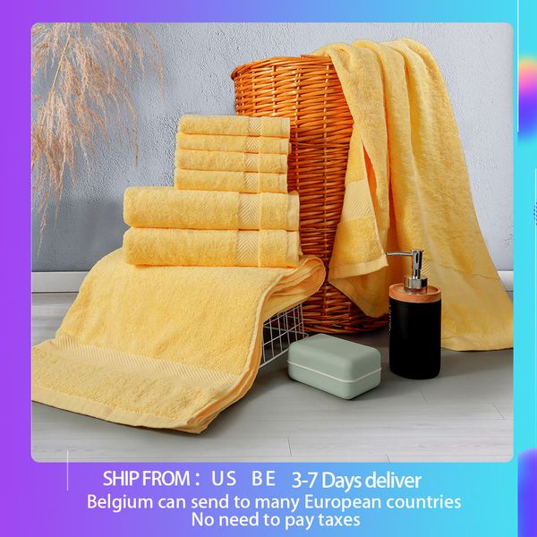 SEMAXE Luxus-Badetuch-Set, 2 große Badetücher, 2 Handtücher, 4 Waschlappen. Hochsaugfähige Badezimmerhandtücher aus Baumwolle (8er-Pack) 210318