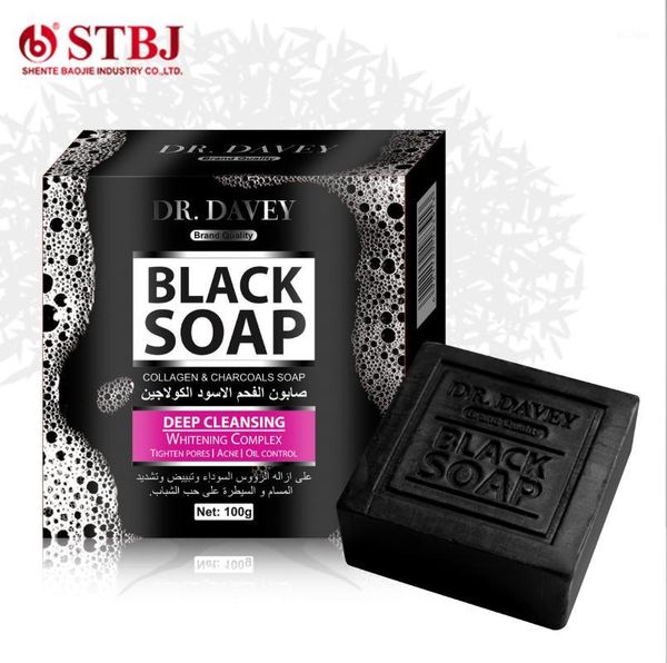 

sale dr.davey bamboo charcoal soap black head beauty oil skin care soap1