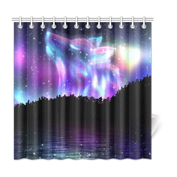 

xiucoo galaxy wolf fantay ho e bath decor polyeter fabric hower curtain bathroo et 72 x 72 inche