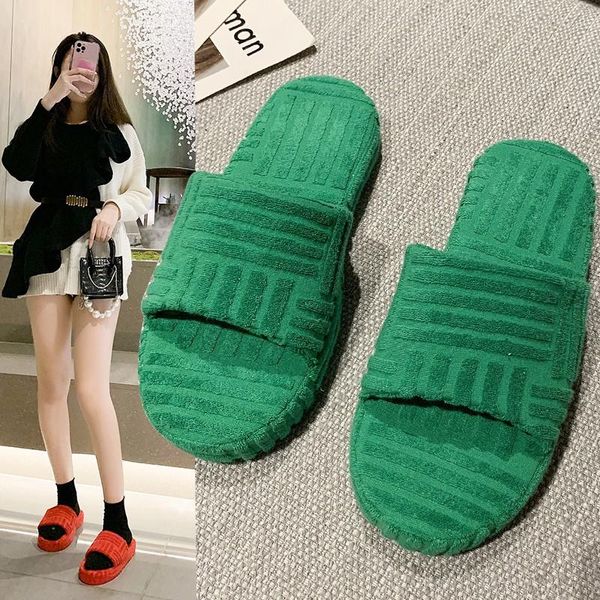 

slippers warm fluffy soft furry thick candy color flat heel non slip home shoes ladies luxury design footwear, Black
