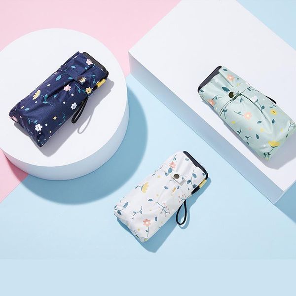 

umbrellas uv sunny rain dual-purpose umbrella mini five-fold ultra-light sun protection