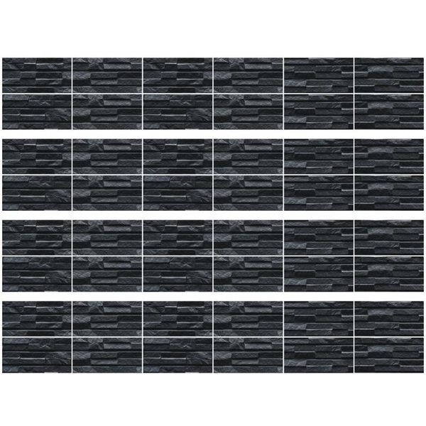 

wall stickers 48 sheet self adhesive tile peel and stick backsplash black decals