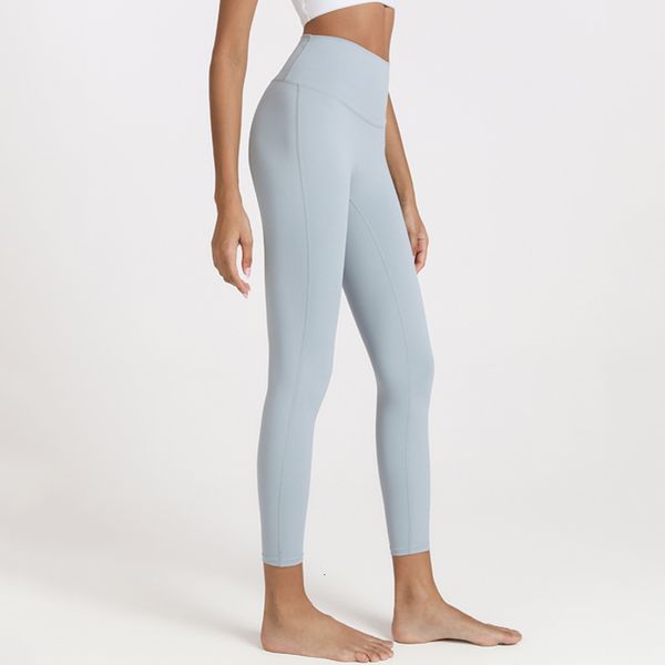 

tracksuits luxury wearlulu yoga wearhigh waist naked feeling pocket pants tight hip lifting running fitns pant's cloth, Gray