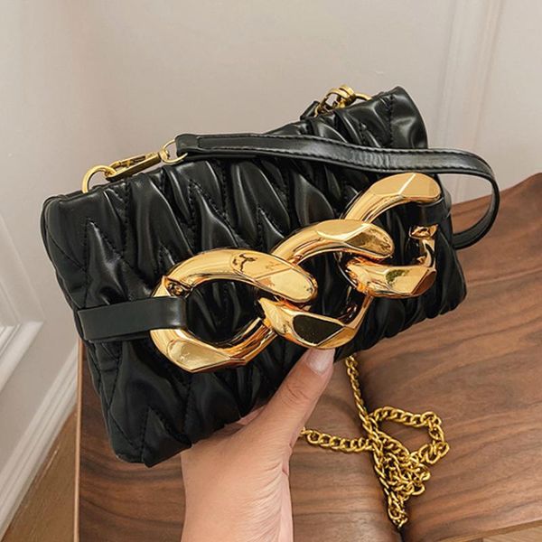 

evening bags luxury thick chain women's handbag 2021 fashion pu leather women handbags shoulder bag crossbody
