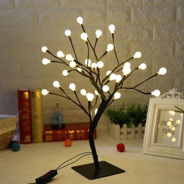 

strings 36 leds ball light bonsai tree fairy night table twig lamp home shop festival party wedding decoration gift ornaments